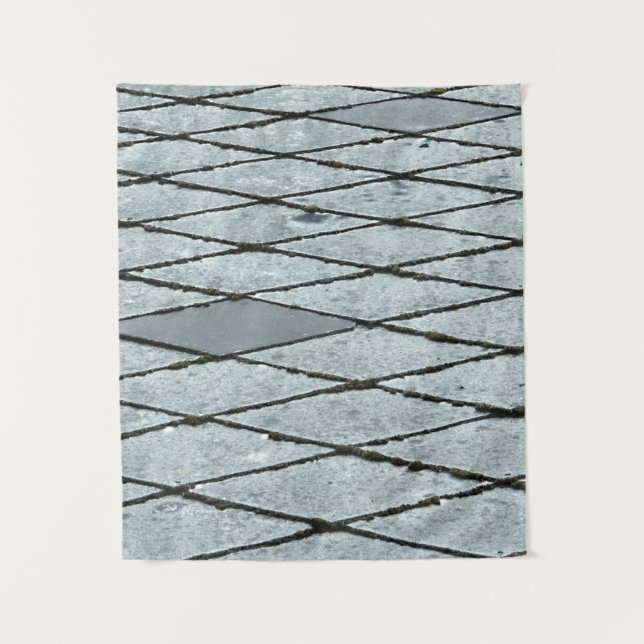 Gray concrete pavement tapestry (Front)