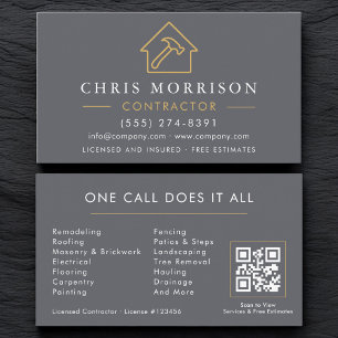 Gray Construction Company QR Code Business Card