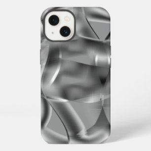 Gray curved shapes, with luminous tones iPhone 13 case