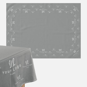 Gray Custom Business Logo Trade show Display Tablecloth