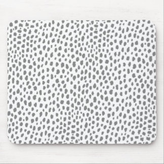 Gray Dalmatian Spots (gray/white) Mouse Mat