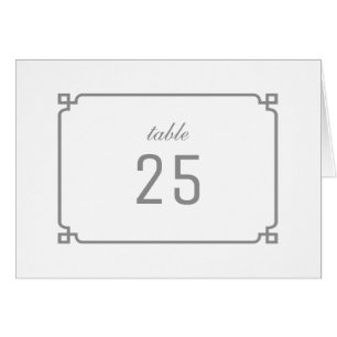 Gray Deco Chic Table Number