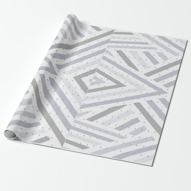 Gray Diagonal Stripped Wrapping paper (Unrolled)