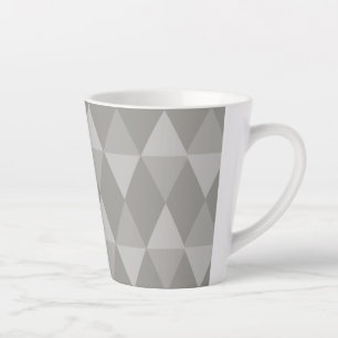 Gray Diamond Pattern Latte Mug