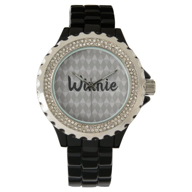 Gray Diamond Pattern Watch (Front)