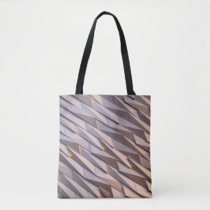 GRAY DIGITAL WALLPAPER TOTE BAG