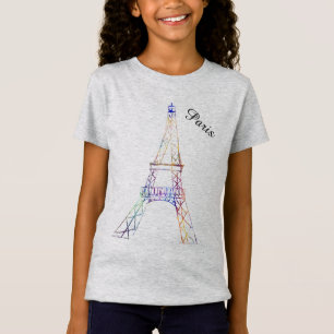 gray Eiffel Tower T-shirt