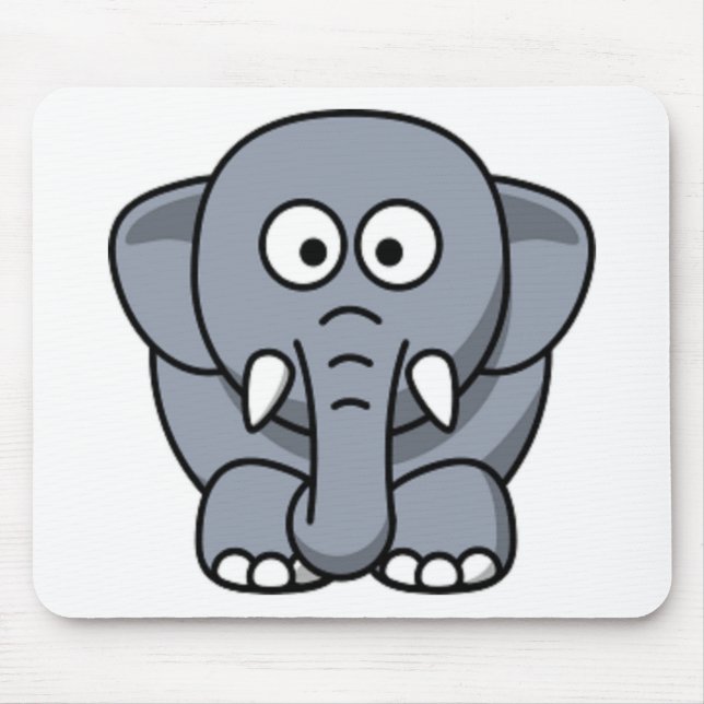 GRAY ELEPHANT MOUSE MAT (Front)