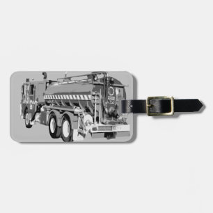 Gray Fire Truck Oil Paint, Luggage Tag