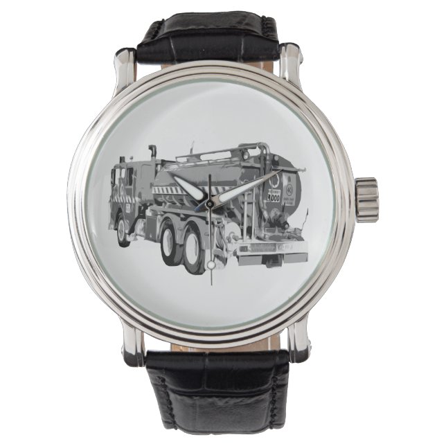 Gray Fire Truck Oil Painted, Watch (Front)