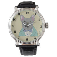 Gray French Bulldog