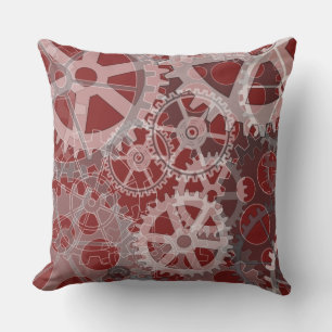 GRAY GEARS DESIGN Retro Throw Pillow