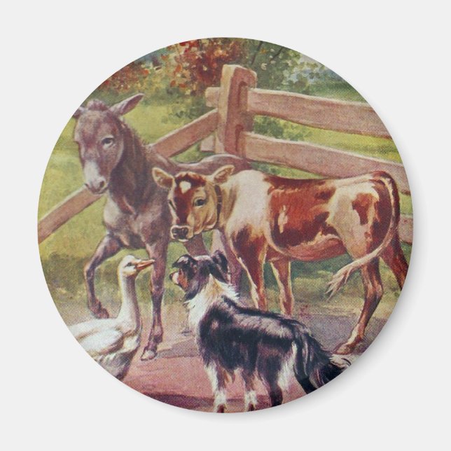 Gray Goose With All His Friends Magnet (Front)