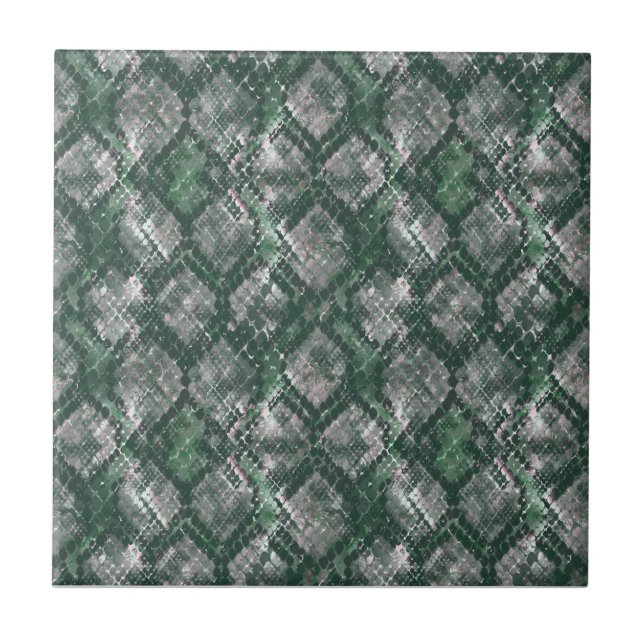 Gray, green imitation snake skin. tile (Front)
