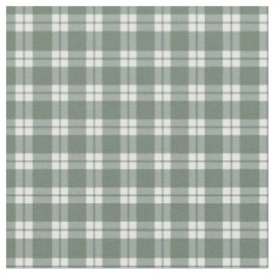 Gray-Green & White Plaid Fabric