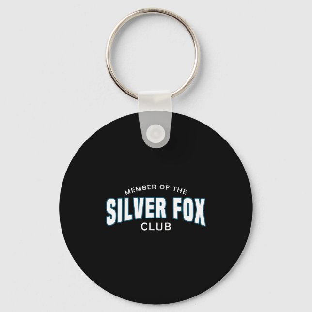 Gray Hair Don't Care G Headedness Men Fox  Key Ring (Front)
