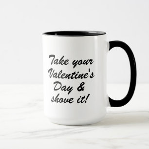 Gray Heart Anti-Valentine custom mug