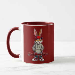 Gray Hoodie Street Bunny – Easter - caneca Mug