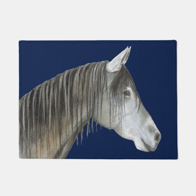 Gray Horse Doormat (Front)