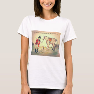 Gray horse fox hunting t-shirt with Gandhi quote