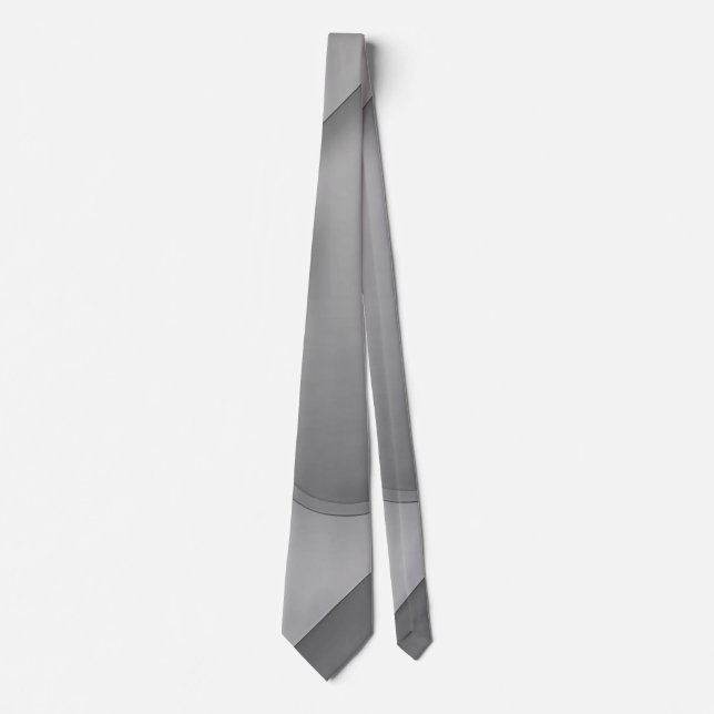 Gray Hues Modern Art  Tie (Front)
