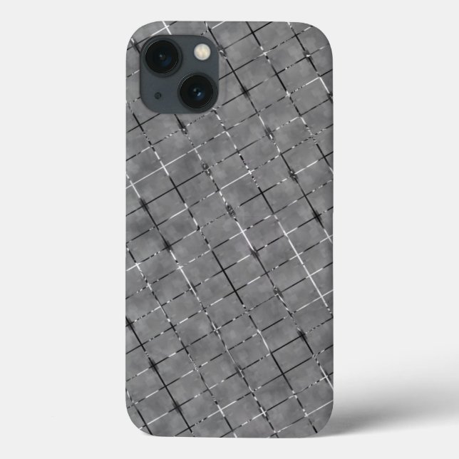 Gray image divided into rectangles, shine wire Case-Mate iPhone case (Back)