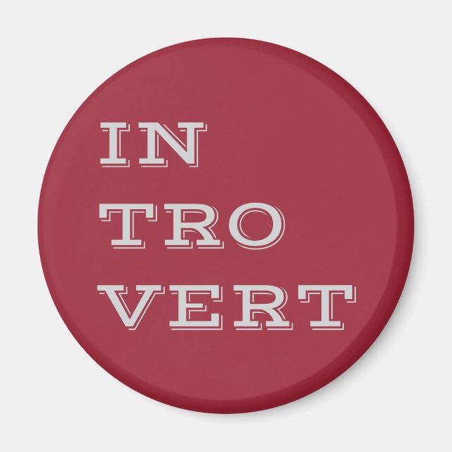 Gray Introvert Magnet (Front)