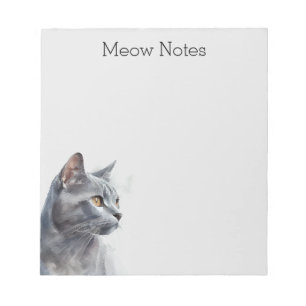 Gray Kitty Cat Notepad