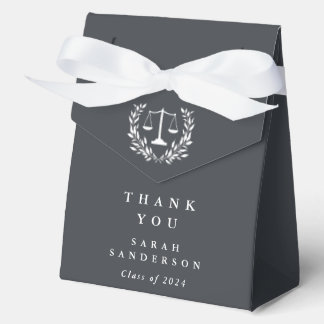 Gray Law Scales+Laurel Wreath Graduation Favour Box