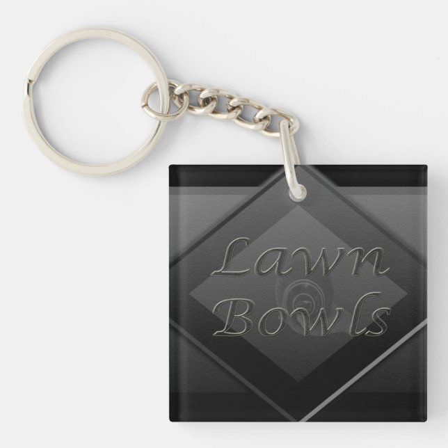 Gray Lawn Bowls Design, Key Ring (Front)