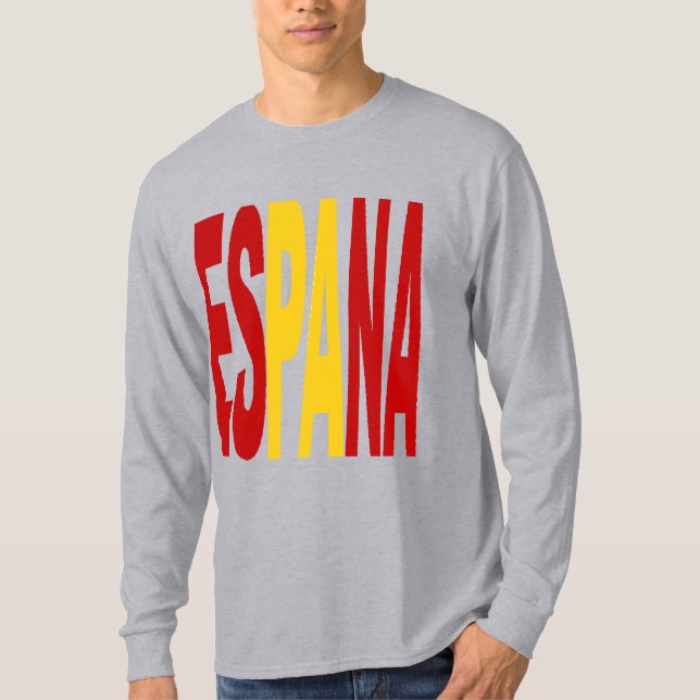 Gray long sleeve T-shirt   SPAIN (Front)