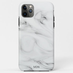 Gray Marble Geode with Monogram iPhone 11 Pro Max Case
