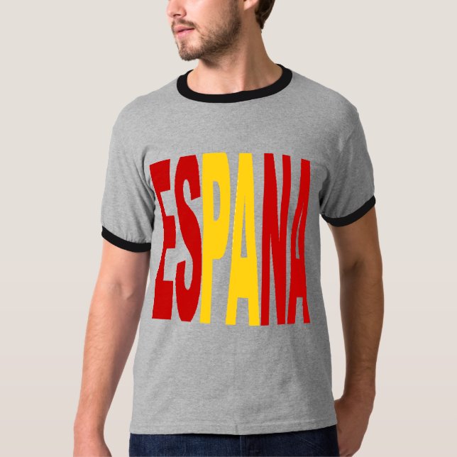 Gray men's T-shirt ESPANA (Front)