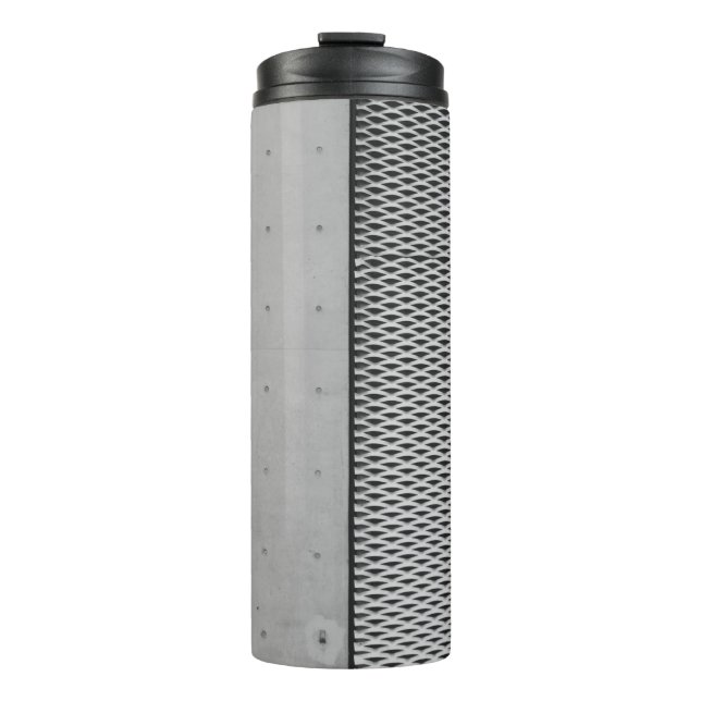 Gray metal galvanized sheet thermal tumbler (Front)