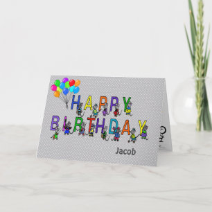 Gray Mice kid's birthday Card