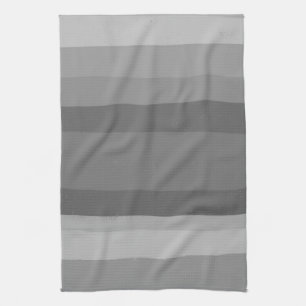 Gray Modern Simple Stripes Pattern Tea Towel