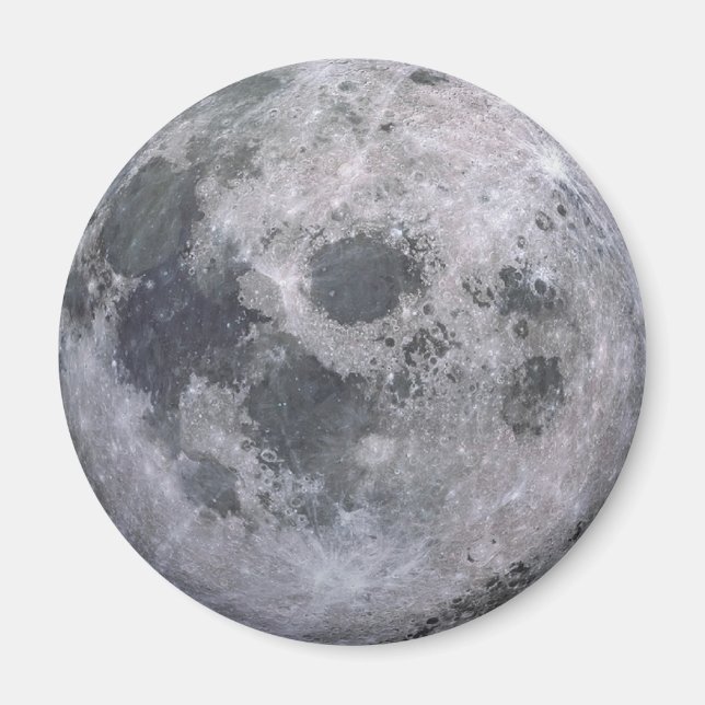 Gray moon photo magnet (Front)