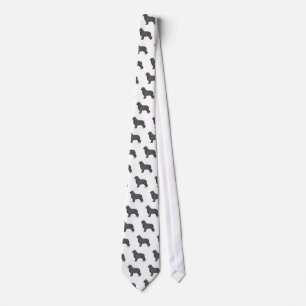 GRAY NEWFOUNDLAND DOG TIE