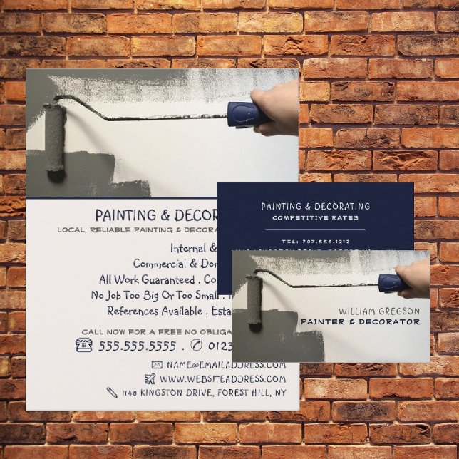 Gray Paint Roller, Painter & Decorator Advertising Flyer (Creator Uploaded)