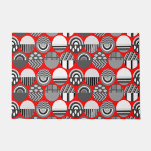 Gray Patterned Ovals  Doormat