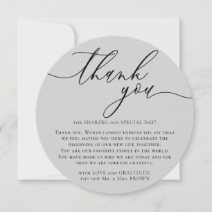 Gray Photo Special Day Celebration Thank You Holiday Card