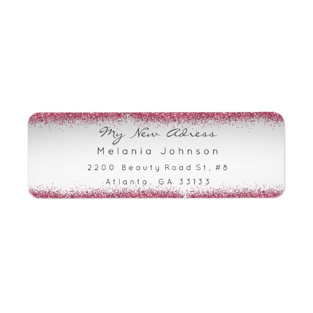 Gray Pink Glitter New Adress Delicate (Front)