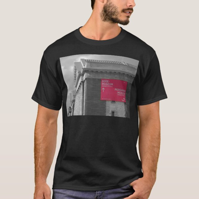 Gray & Pink view of Bode Museum & Pergamon Museum T-Shirt (Front)