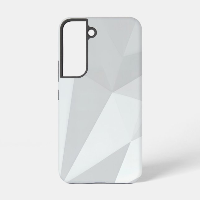 Gray Polygon Geometric Minimal Samsung Galaxy S22 Case (Back)