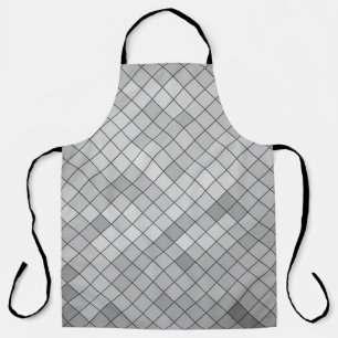 Gray polygonal illustration, which consist of tria apron