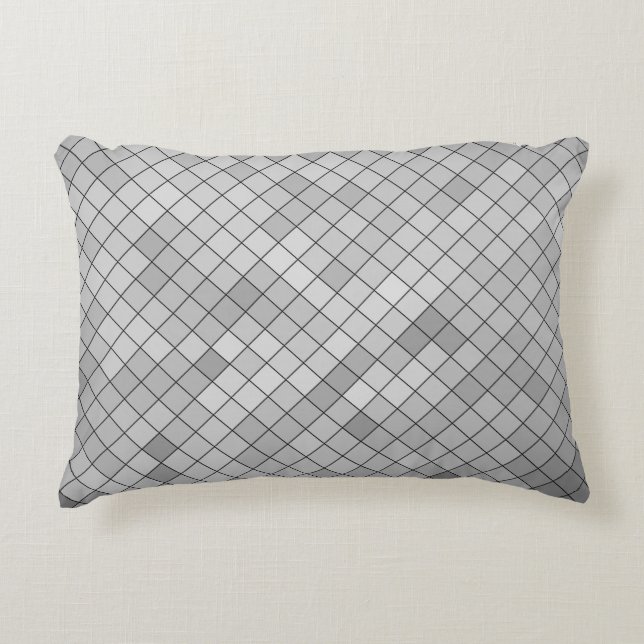 Gray polygonal illustration, which consist of tria decorative cushion (Front)