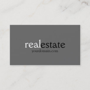 Gray Real Estate Agent Business Card