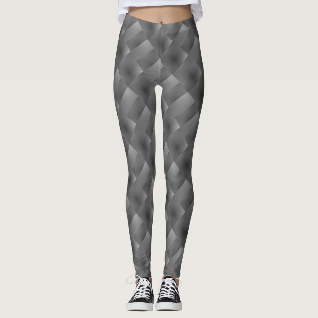 Gray rectangle legging with relief effect (Front)