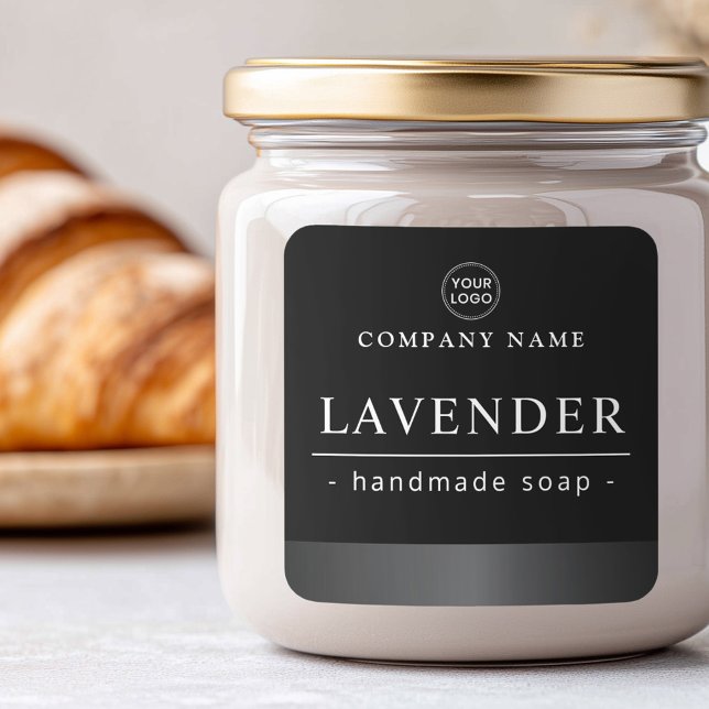 Gray satin border black logo product label (Gray satin border black logo product label)
