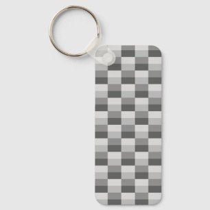 Gray Shades Color Blocks Key Ring